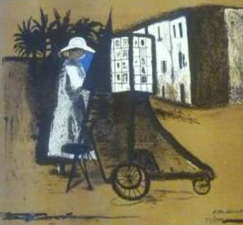 Robert Henderson Blyth Spanish Camerawoman Colour Lithograph