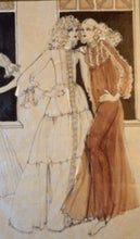 Load image into Gallery viewer, 1960s Vintage Original Fashion Drawing Showing Three Glamour Models in La Mode Outfits
