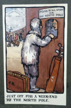 Load image into Gallery viewer, SCOTTISH ART: Charles Rennie Dowell ( 1867 - 1935). Four Little Watercolour Illustrations Relating to the Race for the North Pole in 1909
