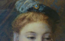 Load image into Gallery viewer, Swedish Art Watercolour Egron Sillif Lundgren 19th Century Lady Dressed for a Masked Ball
