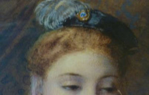 Swedish Art Watercolour Egron Sillif Lundgren 19th Century Lady Dressed for a Masked Ball