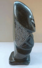 Load image into Gallery viewer, 1990s UNSIGNED African Zimbabwe Shona Black Serpentine Hardstone Sculpture. 9 1/2 inches
