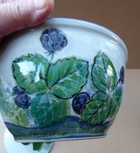 Load image into Gallery viewer, SCOTTISH Pottery.  WILD BERRIES Design Large Lidded Bowl by Highland Stoneware. Hand Decorated
