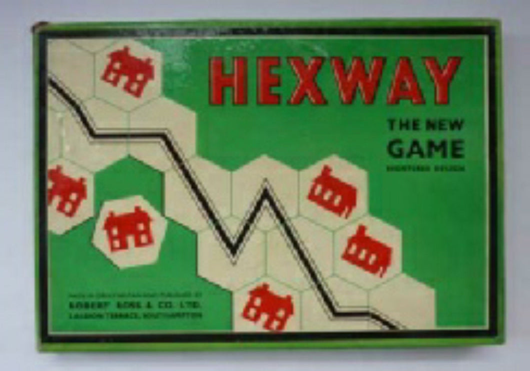 1940s Vintage Hexway Board Game. Very Rare British Puzzle / Board Game