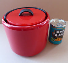 Load image into Gallery viewer, 1970s BODUM JORGENSEN Red and Black Plastic Ice Bucket. Fabulous Styling with Concealed Black Carry Handle
