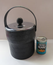 Load image into Gallery viewer, 1970s Ice Bucket. White Plastic Interior with Embossed Black Polka Dot Exterior
