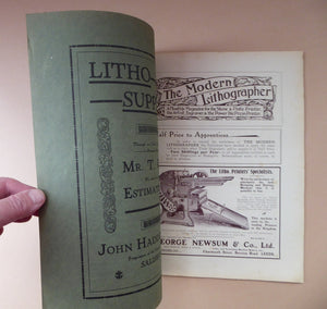 RARE 1905 ART MAGAZINE. The Modern Lithographer. Published London June 1905; Includes Genuine Art Nouveau Lithograph