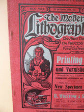 Load image into Gallery viewer, RARE 1905 ART MAGAZINE. The Modern Lithographer. Published London April 1905; Includes Genuine Art Nouveau Lithograph
