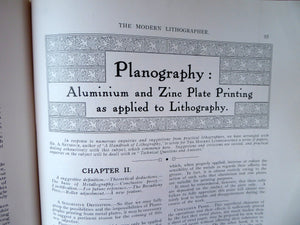 RARE 1905 ART MAGAZINE. The Modern Lithographer. Published London April 1905; Includes Genuine Art Nouveau Lithograph