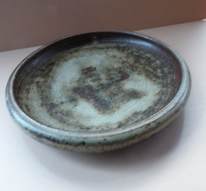 Large ROYAL COPENHAGEN Stoneware Bowl by Carl Hallier. Large Shallow Bowl with Attractive SUNG Glaze. Model 21826
