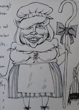 Load image into Gallery viewer, Cartoon Caricature Drawing by Willie Rushton. Fay Weldon Subject 
