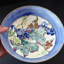 Load image into Gallery viewer, 1920s Elizabeth Amour Large Bowl with Fruiting Vines / Grapes Decoration
