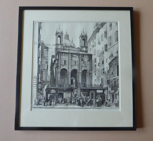 St Peter's Church, Genoa by Geoffrey Wedgwood 1950s