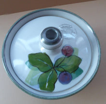 Load image into Gallery viewer, SCOTTISH Pottery.  WILD BERRIES Design Large Lidded Bowl by Highland Stoneware. Hand Decorated
