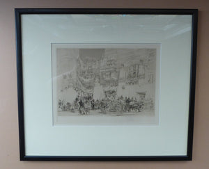 William Walcot Etching Drypoint Decadence of Roman Empire 1925