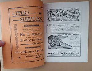 RARE 1905 ART MAGAZINE. The Modern Lithographer. Published London Sept 1905; Includes Genuine Art Nouveau Lithograph