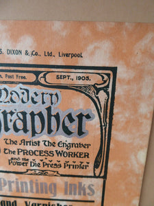 RARE 1905 ART MAGAZINE. The Modern Lithographer. Published London Sept 1905; Includes Genuine Art Nouveau Lithograph