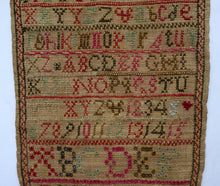 Load image into Gallery viewer, 1851 ANTIQUE Embroidered Sampler. Genuine Early Victorian Scottish Textile by I. McLay
