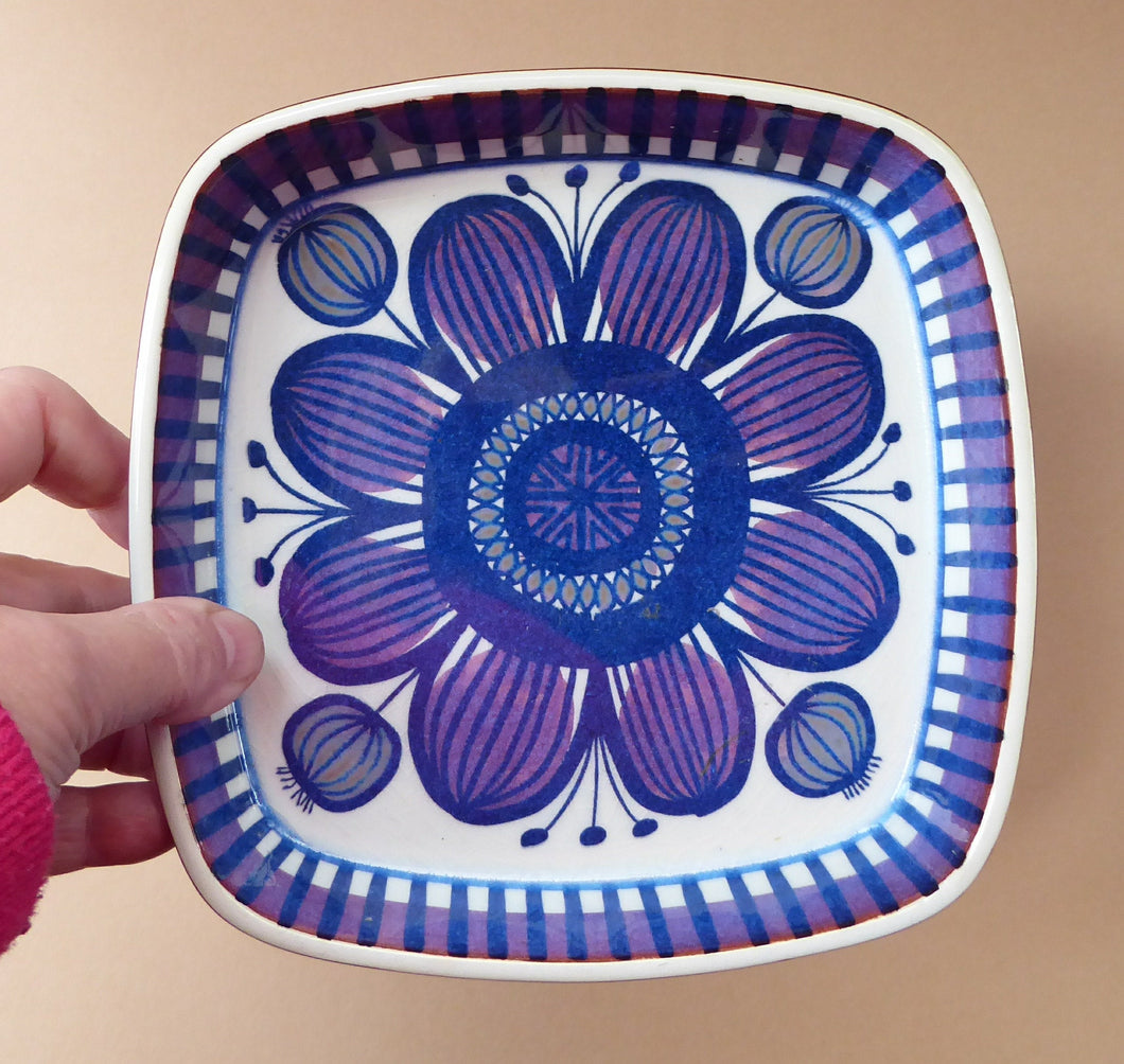 1960s DANISH Ceramic Shallow Bowl or Square Dish. Royal Copenhagen