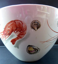 Load image into Gallery viewer, FIGGJO FLINT LARGE Norwegian Seafood or Prawn Salad Serving Bowl 1950s
