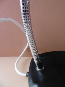 VINTAGE 1960s ENDON Black Enamel Metal Desk Lamp with Finger Button on the Base. Good Condition