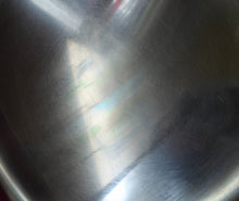 Load image into Gallery viewer, 1960s DANISH LUNDTOFTE Stainless Steel Serving Dish. Rare with Original Metal Cane Coated Serving Stand
