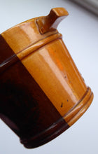 Load image into Gallery viewer, MINIATURE Antique Scottish Banded Treen Luggie or Porringer. Quaich Shape with Two Transfer Mauchline Images
