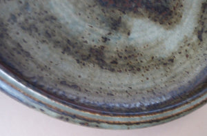 Large ROYAL COPENHAGEN Stoneware Bowl by Carl Hallier. Large Shallow Bowl with Attractive SUNG Glaze. Model 21826