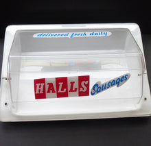 Load image into Gallery viewer, 1960s VINTAGE FOOD RETAIL Shop Display.  Covered Plastic Sausages Shop Display Item. Plus Vintage Sausages Price Tag
