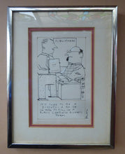 Load image into Gallery viewer, 1970s Cartoon Drawing for Sale by Barry Fantoni for the Listener Magazine
