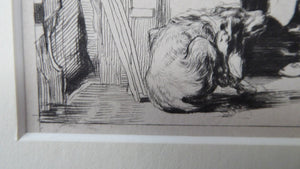 Original Davild Wilkie Etching 1820s The Lost Receipt
