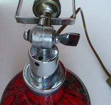 Load image into Gallery viewer, Vintage 1930s WMF IKORA Glass Lamp: With original chrome fittings &amp; lights up inside the glass base

