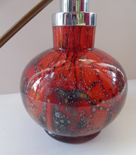 Load image into Gallery viewer, Vintage 1930s WMF IKORA Glass Lamp: With original chrome fittings &amp; lights up inside the glass base
