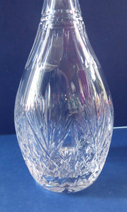 EDINBURGH CRYSTAL. IONA Pattern Vintage Round Wine Decanter. Etched signature to base. Two Whisky Tumblers