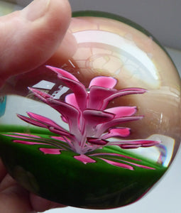 Colin Terris 1979 Floral Fountain Paperweight