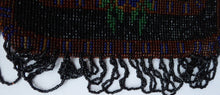 Load image into Gallery viewer, ART DECO Glass Beaded Bag with Unusual Black Clasp and Handle. LARGE Fabulous Vintage Evening Bag
