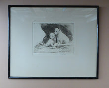 Load image into Gallery viewer, LISTED ARTIST. George Soper (1870 - 1942). Original 1920s Etching of Two West Highland Terriers. Signed in pencil
