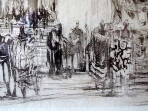 William Walcot Etching Drypoint Decadence of Roman Empire 1925