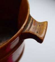 Load image into Gallery viewer, MINIATURE Antique Scottish Banded Treen Luggie or Porringer. Quaich Shape with Two Transfer Mauchline Images
