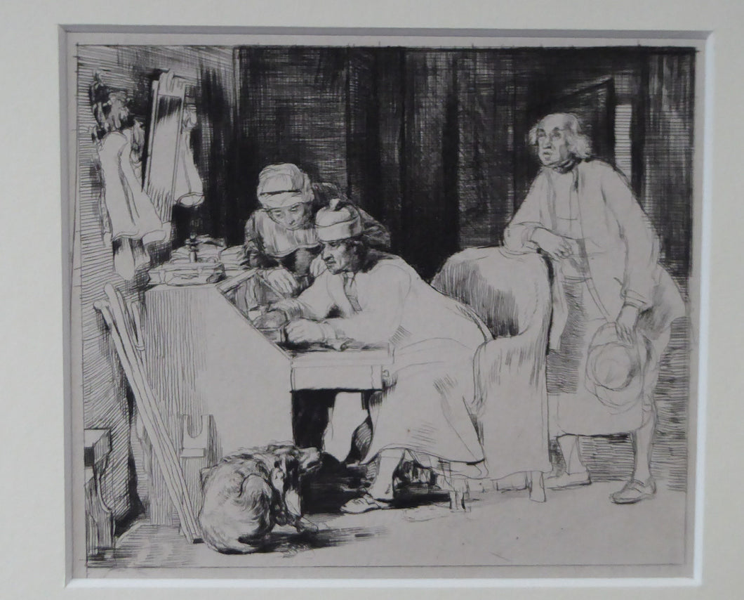 Original Davild Wilkie Etching 1820s The Lost Receipt