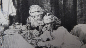 Original Davild Wilkie Etching 1820s The Lost Receipt