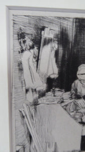 Original Davild Wilkie Etching 1820s The Lost Receipt