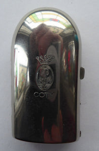 Vintage COTY Miniature French Glass Perfume Bottle in Metal Fitted Box