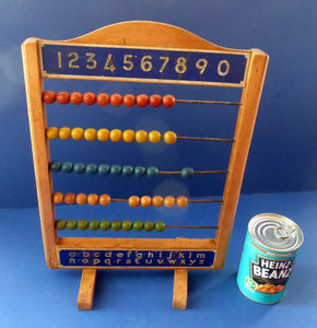 Vintage 1950s CHAD VALLEY Abacus - Wooden Frame and Beads. Free Standing. Great Display Piece