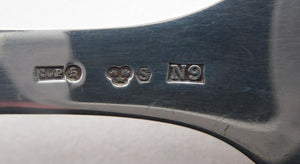 1960s SOLID SILVER Sami Swedish Serving Slice. Decorated with Engraved Reindeer and with Ring Top Handle
