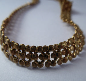 9ct gold Vintage Necklace 19 Grams weightSolid 9ct Gold Decorative Textured Link  Nceklace. 19 grams weight