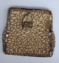 Load image into Gallery viewer, Pretty Little Vintage Sequinned Evening Purse. Made in Belgium: 1940s
