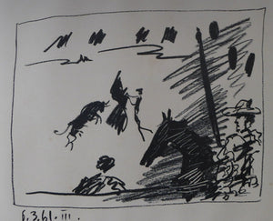 1960s Picasso Original Lithograph Jeu de Cape Pass with the Cape