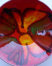 Load image into Gallery viewer, 1970s Poole DELPHIS Bowl. Abstract Designs in Red, Orange and Red Shades. Excellent Condition
