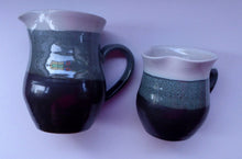 Load image into Gallery viewer, SCOTTISH POTTERY. Two Vintage Studio Pottery Stoneware Jugs by Tom Lochhead, Kirkcudbright
